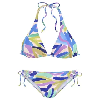 s.Oliver Triangel-Bikini Damen Blau/Grün 36 Cup C/D
