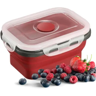 Westmark faltbare Frischhaltedose – Praktische Lunchbox ideal für Arbeit und unterwegs oder zur Aufbewahrung von Wurst und Käse, spülmaschinengeeignet, eckig, BPA-frei – 400 ml