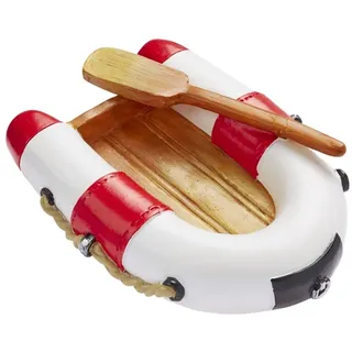 Schlauchboot rot/weiß ca. 7 x 5 cm