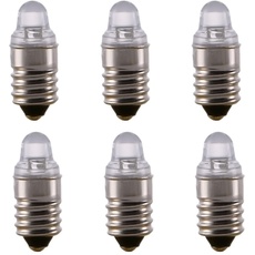 ShuoHui E10 LED-Leuchtmittel, 3 V, 6000 K, weiße LED-Leuchtmittel für Taschenlampe, Taschenlampe, Scheinwerfer, negative Erdung (6)
