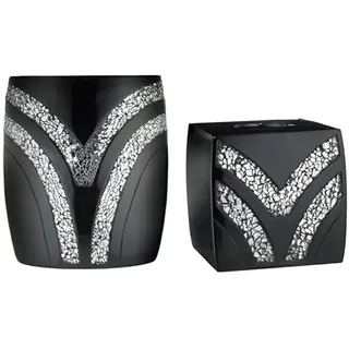 Popular Bath Sinatra modernes Badzubehör-Set, Abfallkorb und Taschentuchbox, modern, klassisch, zeitgenössisch, dekorativ, schöne Designs, Badezimmer-Dekor-Set für Zuhause, luxuriöses Bad-Set