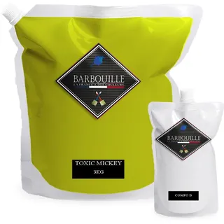 BARBOUILLE - Barharz Toxic Mickey – Epoxidharz 2-Komponenten – Glanzeffekt – Farbe für Wand, Decke, Holz, Fliesen & Metall – abwaschbar – VOC A+ – hergestellt in Frankreich – 2,5 l