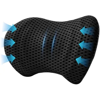 Raxfekro Lumbalkissen Rückenkissen, Ergonomisches Lendenkissen aus Memory Foam, Rückenpolster für Back Support, Lendenstützkissen für Autositze und Bürostühle (Schwarz)