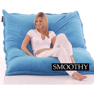 Smoothy XXL Sitzsack mit Samtbezug HELL-BLAU - Rosa