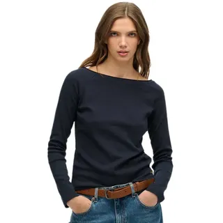 Superdry Bardot Off Shoulder Langarm-t-shirt - Eclipse Navy - XS