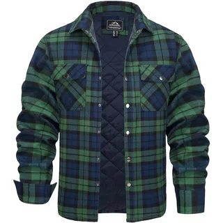 Herren Flanelljacke mit Karomuster - Grün
