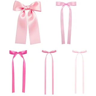 VelvetGlow Rosa Schleifen Girlande FüR Wanddeko, DIY Partydekoration FüR Babypartys, Geburtstage, Weihnachten, Schlafzimmer Und Zimmerdeko FüR MäDchen, 25 Pcs