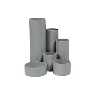 M&M Stiftehalter Schreibtisch-Boy grigio (hellgrau) Polystyrol 6 Fächer 12,9 x 13,9 x 14,7 cm