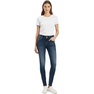 LTB Jeans Damen Skinny Jeans Julita X - Low Waist SkinnyJeans mit Knopf & Reißverschluss und Stretch - Julita X Tessa WASH Jeanshose Blau 34W / L30