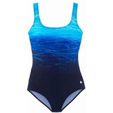 Bild Badeanzug, mit Batikprint und Shaping-Effekt, blau