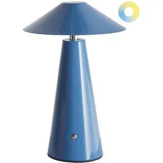 Beliani Kabellose Tischlampe Blau