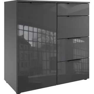 WIMEX Kombikommode 81 x 84 x 41 cm Grau / Glas Grau