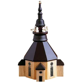 Kirche 14 cm Tischdeko Erzgebirge NEU Seiffen Weihnachten Holz natur