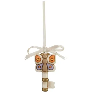 THUN - Schlüssel mit Schmetterling zum Aufhängen - Gastgeschenk - Mini-Größe - Keramik - 3 x 6 cm