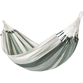 La Siesta Hängematte , Weiß, Olivgrün , Textil , 140x300 cm , Gartenmöbel, Gartenschaukeln, Hängematten
