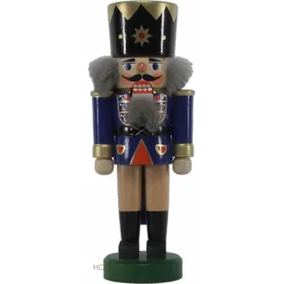 Holz- und Drechslerwaren Dieter Legler Rudolphs Schatzkiste Nussknacker König dunkelblau 17,5cm NEU Weihnachten Seiffen Nutcracker Nüsse Erzgebirge Winter Dekoration Holzkunst Holz Weihnachtsmann Christmas Walnuss