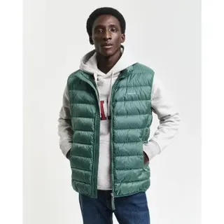 Gant für Herren. 7006299 Leichte Daunenweste grün (M), Lässig, Recyceltes Polyester, Nachhaltig