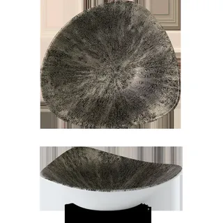 Churchill Super Vitrified Studio Prints Stone Quartz Black Schale Dreieckig 23,5cm, 12 Stück