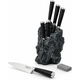 STONELINE Messerblock 6-tlg. Schwarz