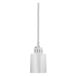 Neumärker Wärmelampe beschichtet inkl. Leuchtmittel, Effektive Wärmeleuchte zum Warmhalten von Speisen, Farbe: weiß