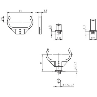 Houben Lampenhalter für TC-L-Lampen mit Sockel 2G11 H-101393