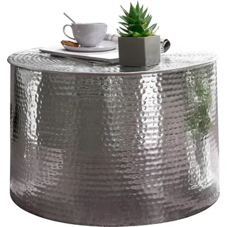 Wohnling Couchtisch Aluminium silber 61,0 x 61,0 x 40,5 cm