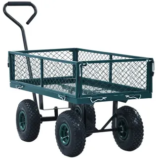 vidaXL Bollerwagen Gartenwagen grün