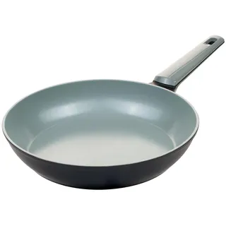 Genius Cerafit Trend Pastell Edition Bratpfanne Ø 24 cm - hochwertige Antihaft Pfanne Induktion- für alle Herdarten geeignet - frei Olivgrün - Grün, Schwarz