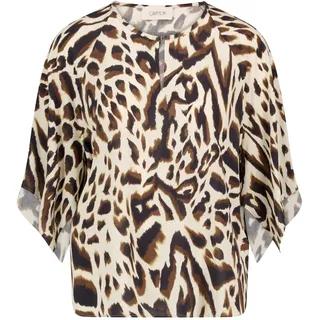 Klassische Bluse CARTOON "Casual-Bluse mit Muster", Damen, Gr. 38, bunt (nature, khaki), Obermaterial: 100% Viskose CV., Blusen Klassische Bluse