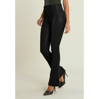 Schlaghose FREDDY "WRUP HiGH WAIST Superskinny Miniflare", Damen, Gr. XXL (44), N-Gr, schwarz, Web, Obermaterial: 85% Polyester, 15% Elasthan, glänzend, unifarben, figurbetont lang, Hosen Schlaghose, hohe Leibhöhe, glänzende Optik