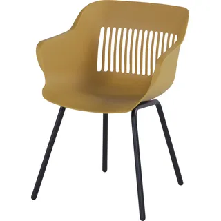 Hartman Outdoor 2er Set Gartenstühle Jill Rondo Schwarz/Gelb - Gelb