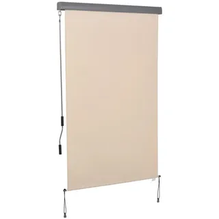 Outsunny Balkonmarkise, Dunkelgrau/Cremeweiß/Grau, L200 x B120 cm/L200 x B140 cm , Metall , 120x200x200 cm , Sonnenschutz