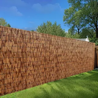 Schilfrohrmatte Bambus Sichtschutz Schilfmatte Sichtschutzzaun 60cm 90cm 100cm 120cm 140cm 150cm 160cm Hoch Rollzaun Schilf Balkon Sichtschutzmatte Mit Kabelbindern