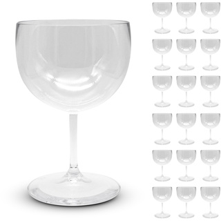 DOJA Barcelona | Kunststoff-Ballonglas | 56 cl | 12er Pack | Wiederverwendbare Hartplastik-glas | Klare Polycarbonat Gläser | Kunststoff-gläser, Gin Tonic, Cocktail, Aperol Spritz Gläser