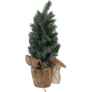 Künstlicher Weihnachtsbaum Tannenbaum im Topf 20x20x45cm, Schneezweige - Grün
