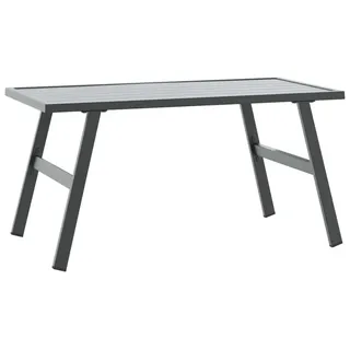 vidaXL Garten-Couchtisch Schwarz 90x45x35 cm Pulverbeschichteter Stahl - Schwarz