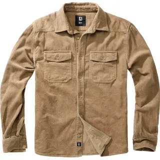 Brandit Textil Brandit Corduroy Classic Shirt Long Sleeve camel, - L