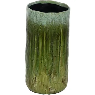 BigBuy Home Vase grün Keramik 21 x 21 x 41 cm