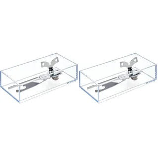 iDesign Schubladeneinsatz, kleiner Besteckkasten für Schubladen aus Kunststoff, stapelbarer Schubladentrenner für Besteck und andere Utensilien, durchsichtig, 10,2 cm x 20,3 cm (Packung mit 2)