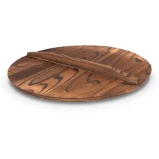 Craft Wok Deckel für 16-Zoll-Woks (40-41 cm) Traditioneller Holzflacher Deckel Asiatisches Kochgeschirr / 732W323-16in