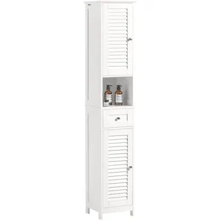 SoBuy Hochschrank mit Schubladen 32x170x30cm Weiß - (B)32 x (H)170 x (T)30cm | Gr.: onesize