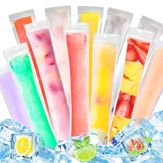 Popsicle Taschen, 200 Stück Eisformen für Wassereis, wassereistüte wassereis tüten Pop Mold Taschen BPA-frei, für Joghurt, Eisbonbons, Eiscreme, Gastgeschenke (5 x 22 cm)