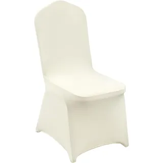 Vevor Stuhlhussen für Klappstühle aus Elastischem Spandex, Universell Passender Stuhlbezug, Abnehmbare &Waschbare Schonbezüge, für Hochzeiten, Partys, Feiern, Essen (50 Stück, Beige)