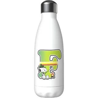 CYP CYPBRANDS Snoopy Wasserflasche aus Edelstahl, luftdicht, Mehrfarbig, 550 ml, Weiß, offizielles Lizenzprodukt