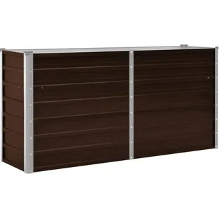 vidaXL Garten-Hochbeet Braun 160 x 40 x 77 cm Verzinkter Stahl - Braun