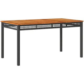 vidaXL Gartentisch 140 x 80 x 75 cm Schwarz
