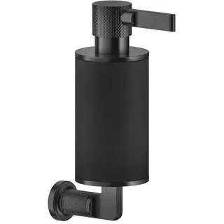 Gessi Inciso Seifenspender zur Wandmontage, Behälter schwarz matt, 58514299, Farbe: Schwarz XL
