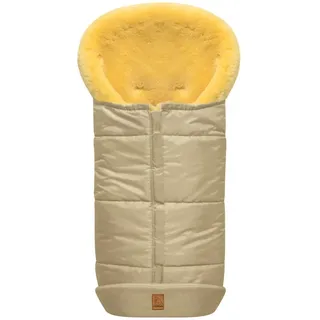 Heitmann-Felle Premium Lammfellfußsack Eisbärchen beige/gold-beige