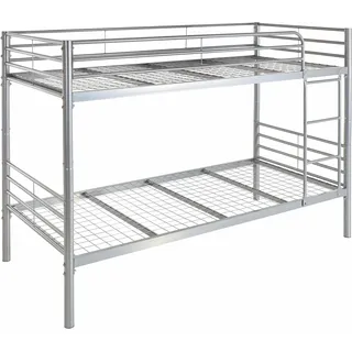 Atlantic Home Collection Etagenbett Alex 210 x 143 cm Metall silberfarben