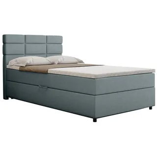 panda möbel Boxspringbett 120 x 200 cm Hellblau